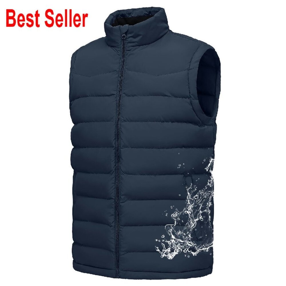 Men's Winter Puffer Vest Insulated Quilted Lightweight Sleeveless Work Hiking